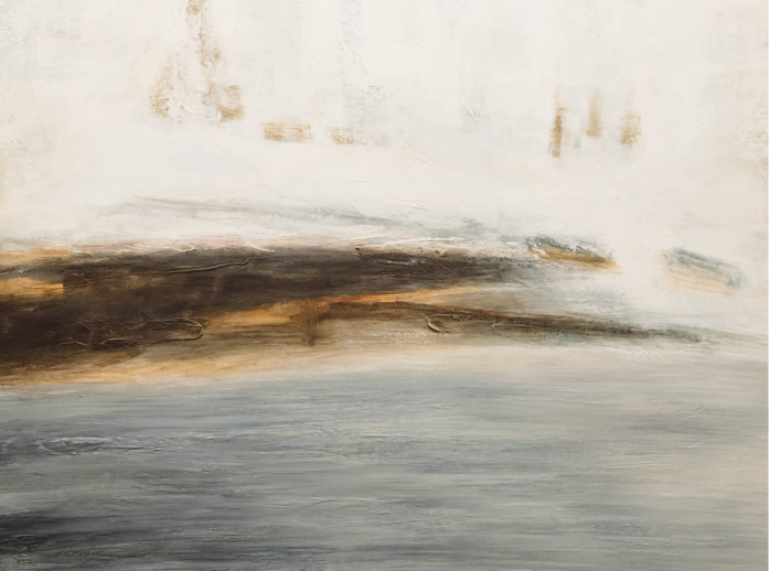 Photo of a painting hanging in the office
